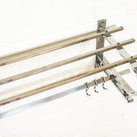 Vintage Antique Art Deco Bauhaus Chrome Coat & Hat Rack, 1930s