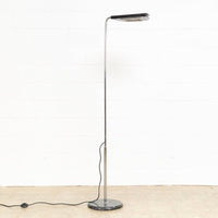 Vintage Mid Century Bruno Gecchelin Mezzaluna Black Floor Lamp