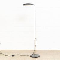 Vintage Mid Century Bruno Gecchelin Mezzaluna Black Floor Lamp