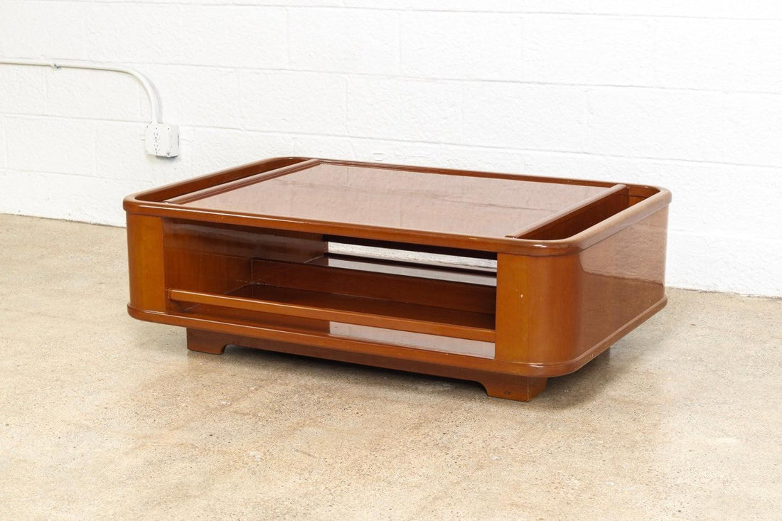 Mid Century Mod Italian Lacquered Wood Coffee Table