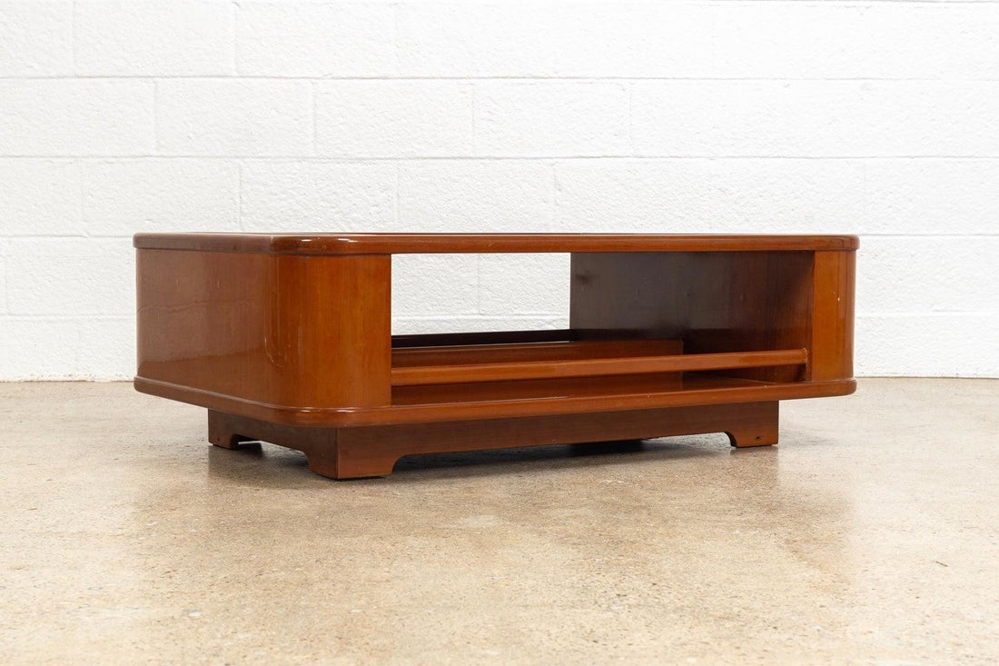 Mid Century Mod Italian Lacquered Wood Coffee Table
