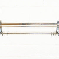 Vintage Antique Art Deco Bauhaus Chrome Coat & Hat Rack, 1930s