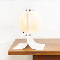 Mid Century Mod Neal Small White Acrylic Table Lamp