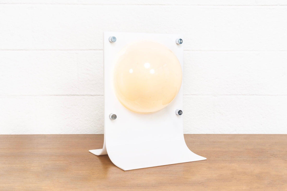 Mid Century Mod Neal Small White Acrylic Table Lamp