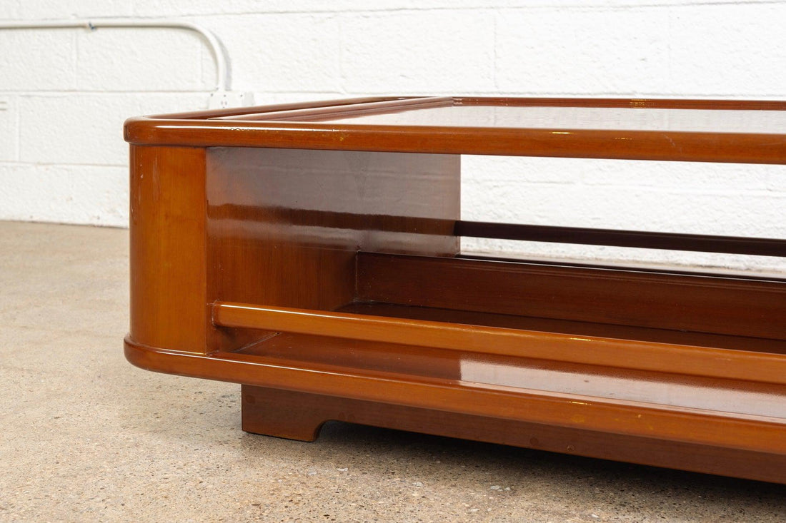 Mid Century Mod Italian Lacquered Wood Coffee Table