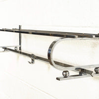 Vintage Antique Art Deco Bauhaus Chrome Coat & Hat Rack, 1930s