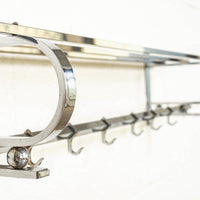 Vintage Antique Art Deco Bauhaus Chrome Coat & Hat Rack, 1930s