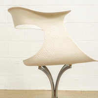 Vintage Mid Century Laverne White Lotus Arm Chair, 1950s